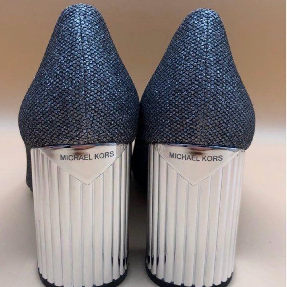 Michael Kors Blue and Silver Women's Heels